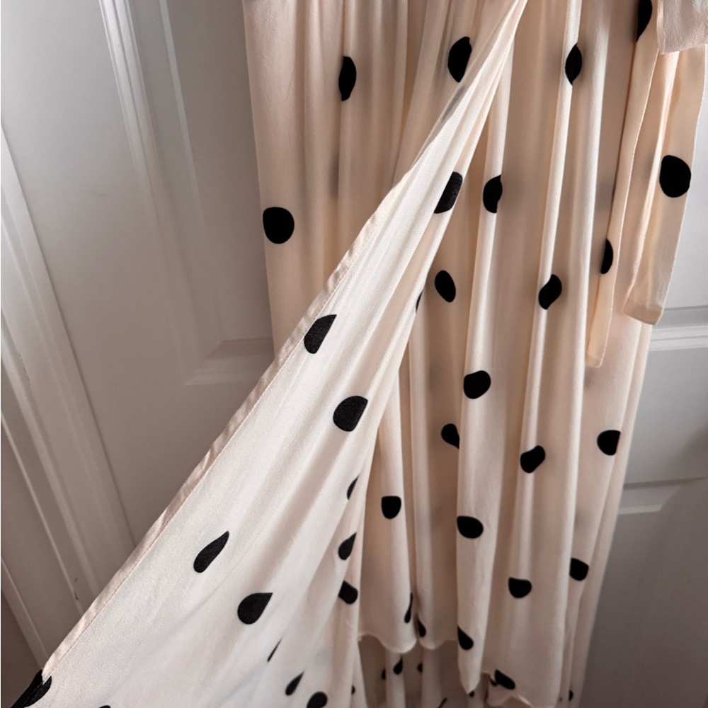 Anthro Maeve white polka dot dress size 8 Anthropologie - Picture 6 of 11